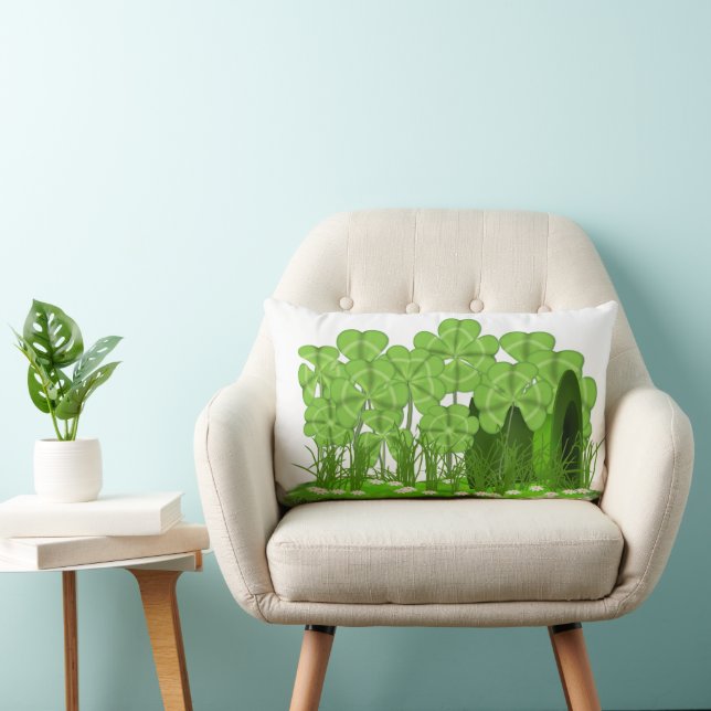 Coussin Rectangle Le chapeau le plus haut de Leprechaun couché dans  (Chaise)