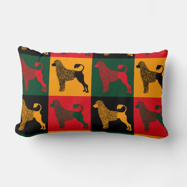 Coussin Rectangle Le chien d'eau portugais intelligent (Recto)