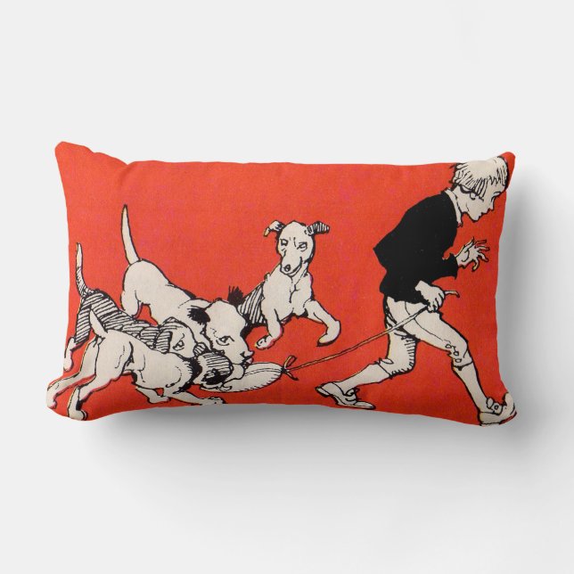 Coussin Rectangle le chien marcheur (Recto)