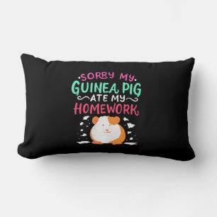 Coussin Rectangle Le Cochon De Guinée Retourne À L'École