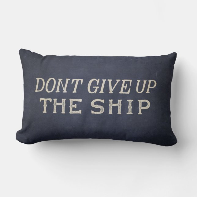 Coussin Rectangle Le commodore Perry n'abandonnent pas le bateau (Recto)