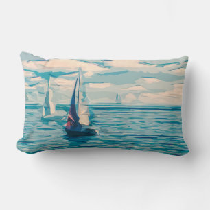 Coussin Rectangle Le destin de bain de bateau du destin marin