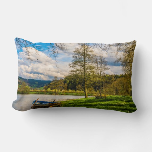 Coussin Rectangle Le destin de pêche de bateau de bain du destin (Recto)