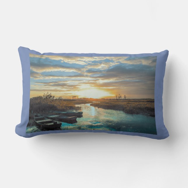 Coussin Rectangle Le destin de pêche de bateau de bain du destin (Recto)