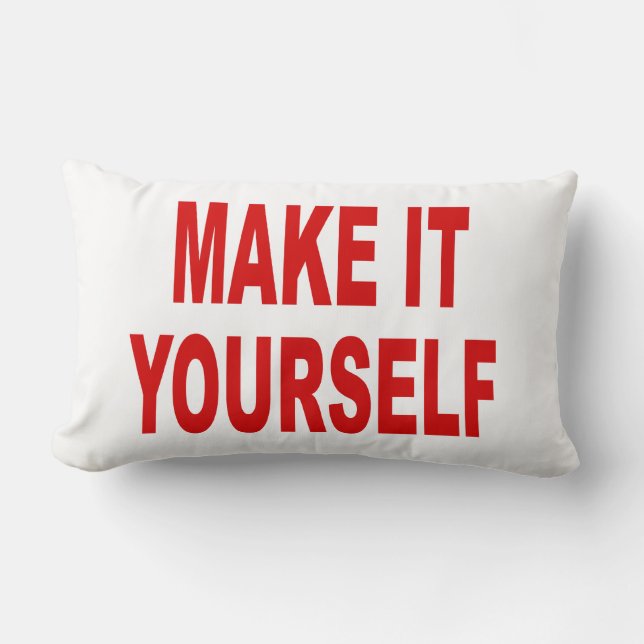 Coussin Rectangle Le do-it-yourself créent vos propres a fait dans (Recto)