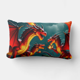 Coussin Rectangle Le feu du dragon