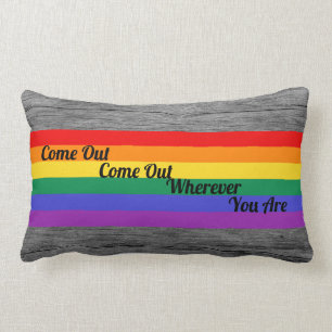 Coussin Rectangle Le gay pride LGBT sortent des victoires d'amour de