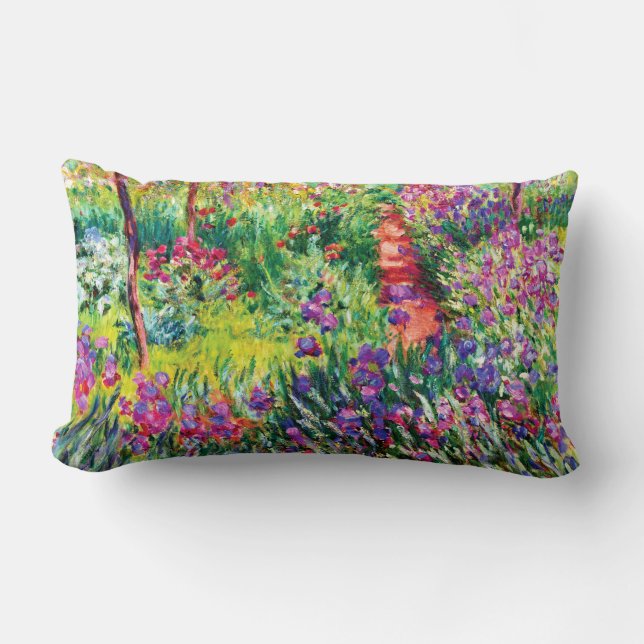 Coussin Rectangle Le jardin d'iris chez Giverny par Claude Monet (Recto)