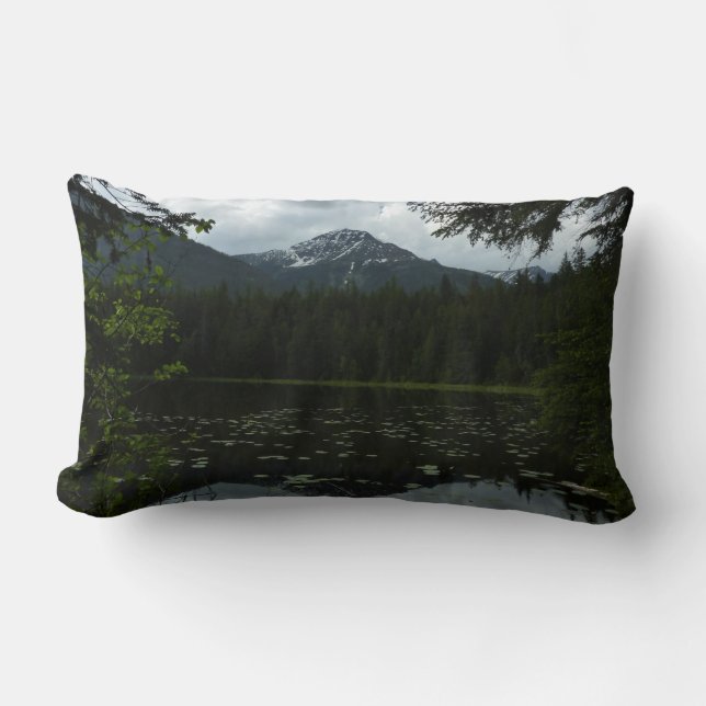 Coussin Rectangle Le lac Johns II du parc national Glacier (Recto)