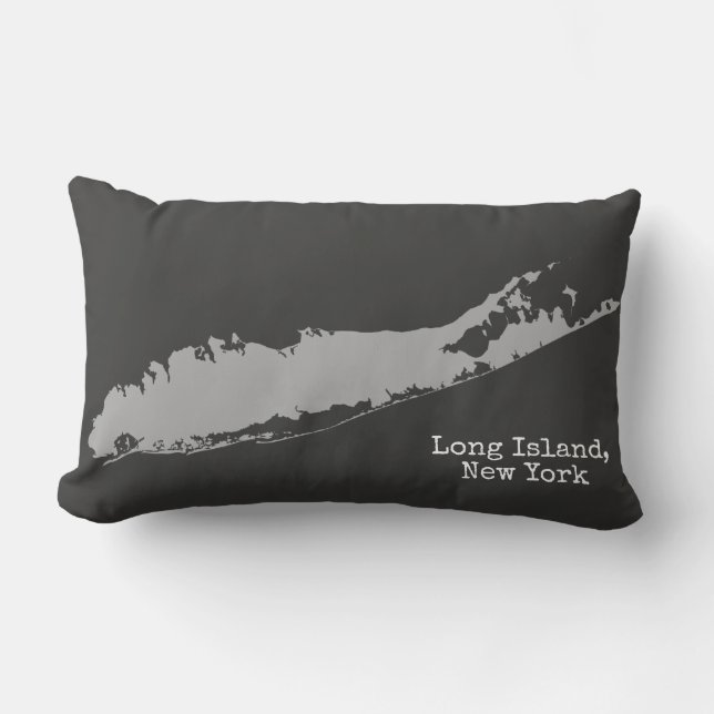 Coussin Rectangle Le Long Island New York personnalisé avec la ville (Recto)