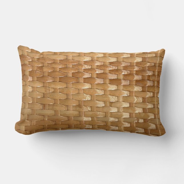 Coussin Rectangle Le look de laque en osier Basketweave Texture (Recto)