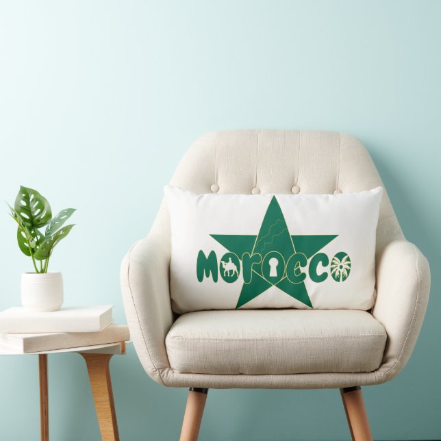 Coussin Rectangle Le Maroc est un patrimoine digne de fierté (Chaise)