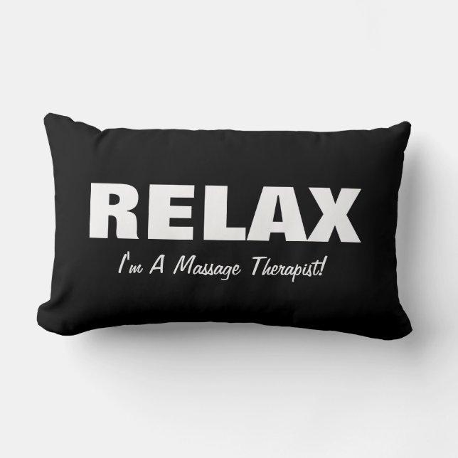 Coussin Rectangle Le massage détendent (personnalisable) (Recto)