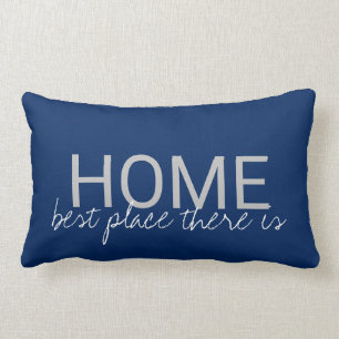 Coussin Rectangle Le meilleur endroit de MAISON moderne de bleu