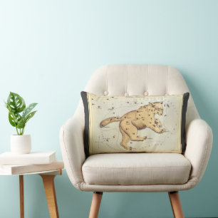 Coussin Rectangle Le miroir d'Urania, carte céleste d'astronomie vin