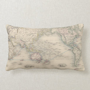 Coussin Rectangle Le monde sur la projection de Mercator