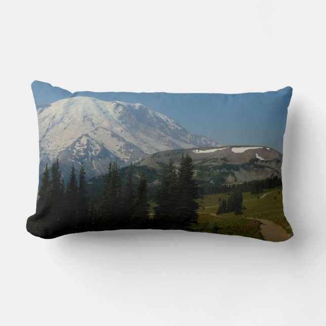 Coussin Rectangle Le mont Rainier depuis le sentier Sourdough Ridge (Recto)