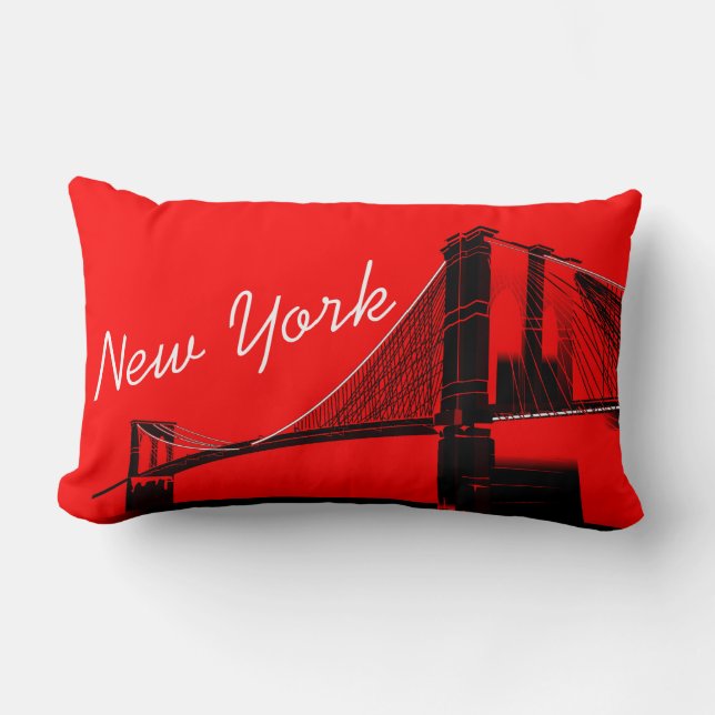 Coussin Rectangle Le pont de Brooklyn conception de New York (Recto)