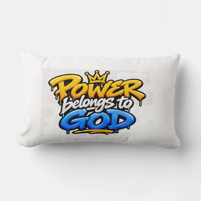 Coussin Rectangle Le pouvoir appartient à Dieu (Recto)