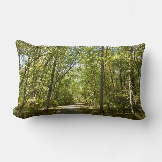 Coussin Rectangle Le sentier du lac Kittamaquandi à Columbia Marylan (Recto)