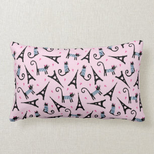 Coussin Rectangle Le style français a habillé le chat avec le motif