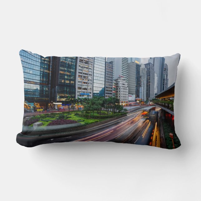 Coussin Rectangle Le trafic de Hong Kong lance l'oreiller (Recto)