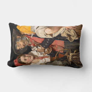 Coussin Rectangle Le trésor du vieil homme (Le chat) (par Karl Gusso