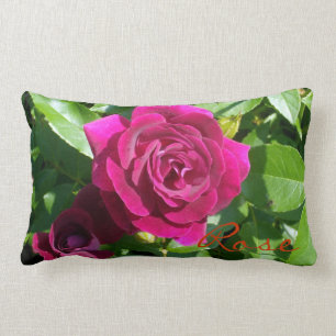 Coussin Rectangle Le velours de framboise s'est levé