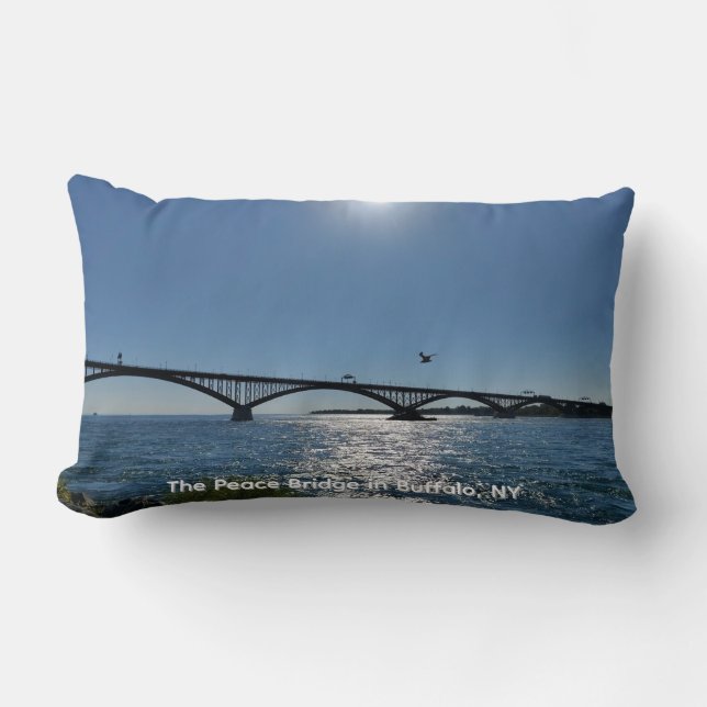 Coussin Rectangle Le voyage local d'une mouette  (Recto)