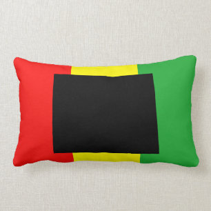 Coussin Rectangle Le Wyoming avec les couleurs de Rasta