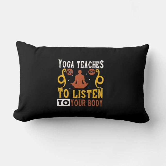 Coussin Rectangle Le yoga vous enseigne à écouter votre corps (Recto)