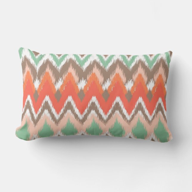 Coussin Rectangle Le zigzag aztèque tribal de chevron barre le motif (Recto)