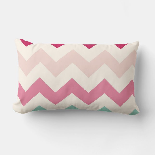 Coussin Rectangle Le zigzag en pastel de chevron barre le motif de (Recto)