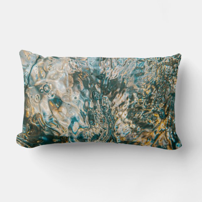 Coussin Rectangle L'eau en gros plan photographie (Recto)