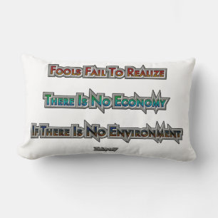Coussin Rectangle L'économie contre l'environnement