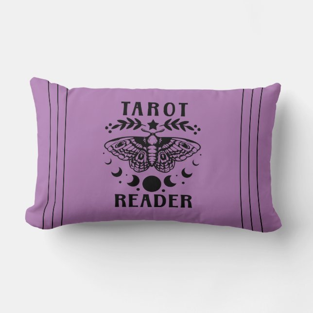 Coussin Rectangle Lecteur de Tarot Phase Lunaire Galaxie Étoiles Cou (Recto)