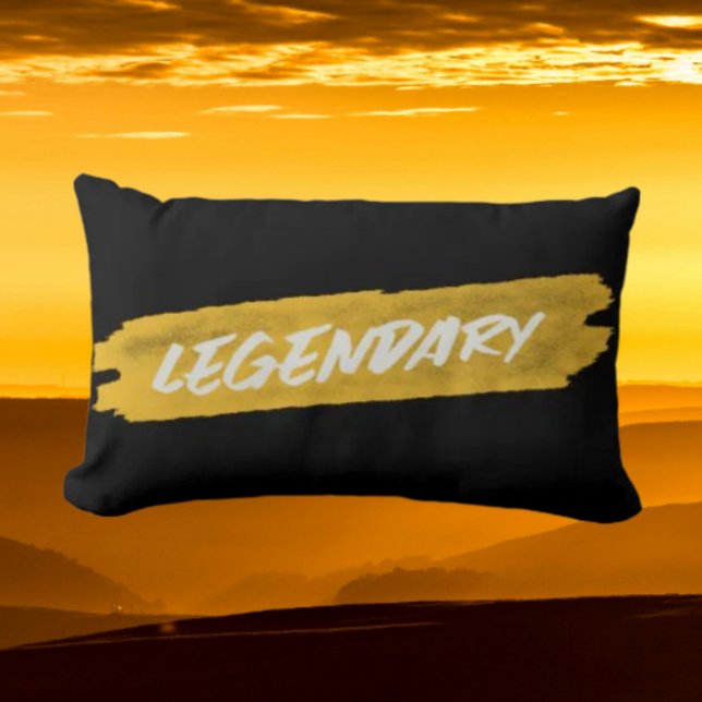 Coussin Rectangle Legendary Brush Stroke Throw Pillow – Bold (Créateur téléchargé)