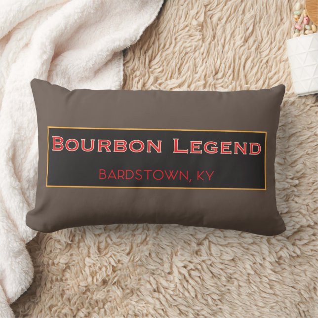 Coussin Rectangle Légende de Bourbon 2-Design réversible noir/tan (Couverture)