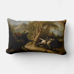 Coussin Rectangle Légende du cavalier sans tête fantôme d'Halloween