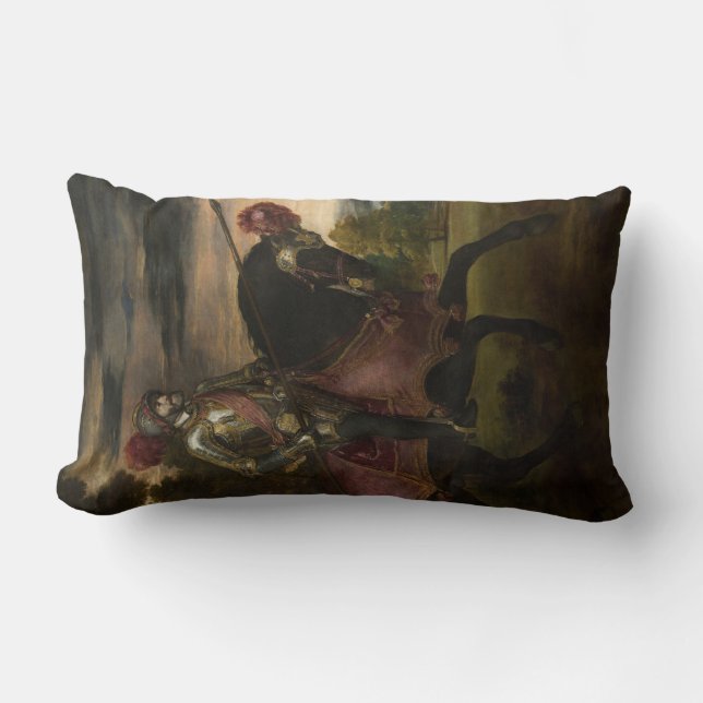 Coussin Rectangle L'empereur Charles V à cheval (par Titien) (Recto)