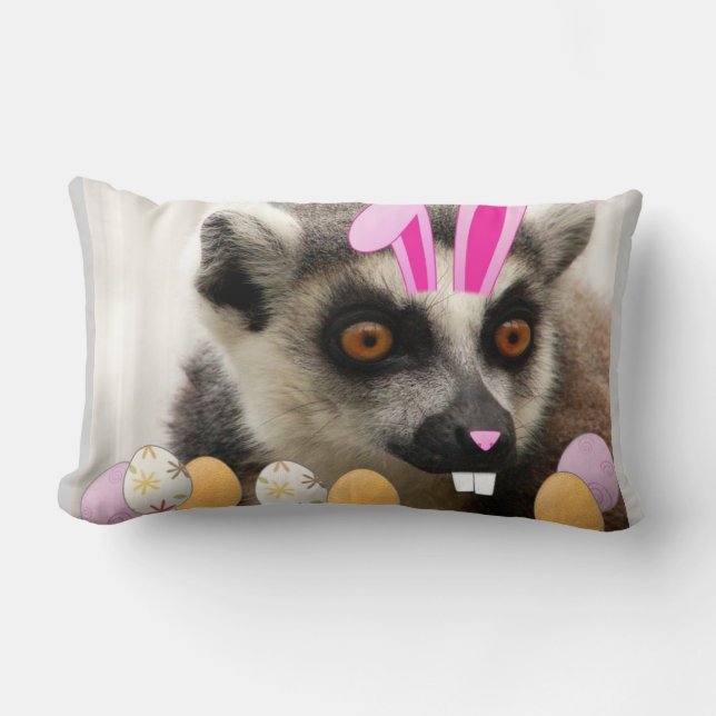 Coussin Rectangle Lemur Easter (Recto)