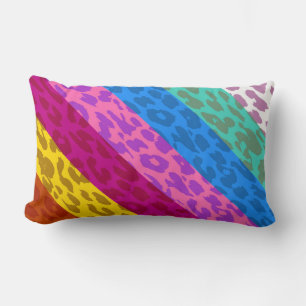 Coussin Rectangle Léopard Peau multicolore Motif à bande 2
