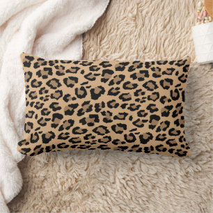 Coussin Rectangle Leopard Spots Tan Poster de animal Brown Motif