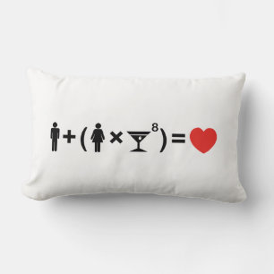 Coussin Rectangle L'équation de l'amour pour les femmes