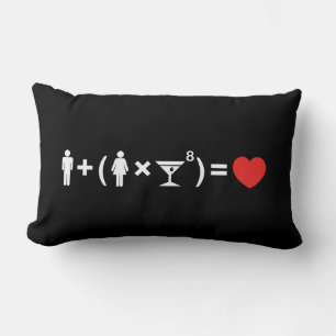 Coussin Rectangle L'équation de l'amour pour les femmes