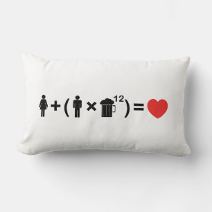 Coussin Rectangle L'équation de l'amour pour les hommes