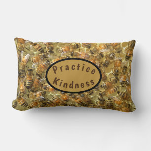 Coussin Rectangle Les abeilles de miel dans le Lumbar de la ruche