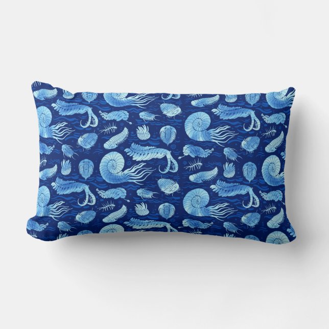 Coussin Rectangle Les animaux marins anciens : Trilobites, Anomaloca (Recto)