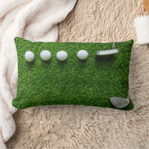 Coussin Rectangle Les balles de golf sont sur de l'herbe verte