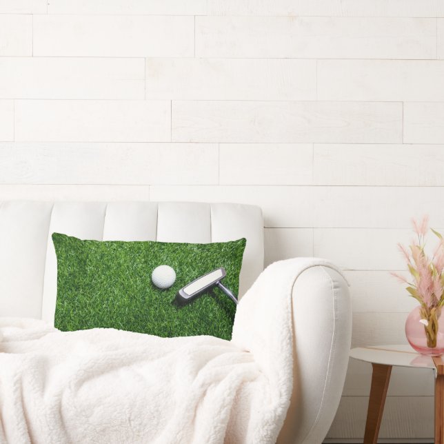 Coussin Rectangle Les balles de golf sont sur de l'herbe verte (Canapé)